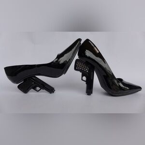 Shiekh Black Gun Heel Stilettos